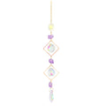 Crystal Wind Chime Sun Light Catcher Pendant Diamond Prisms Sun Moon Ornaments Window Hanging Windchime Home Garden Decor