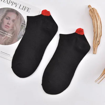 women socks spring summer new arrival korean style love heart ankle love concise style  kawaii white short socks