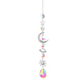 Crystal Star Hexagon Diamond Prisms Sun Catchers Hanging Rainbow Chaser for Window Curtain Pendant Wind Chimes Home Garden Decor