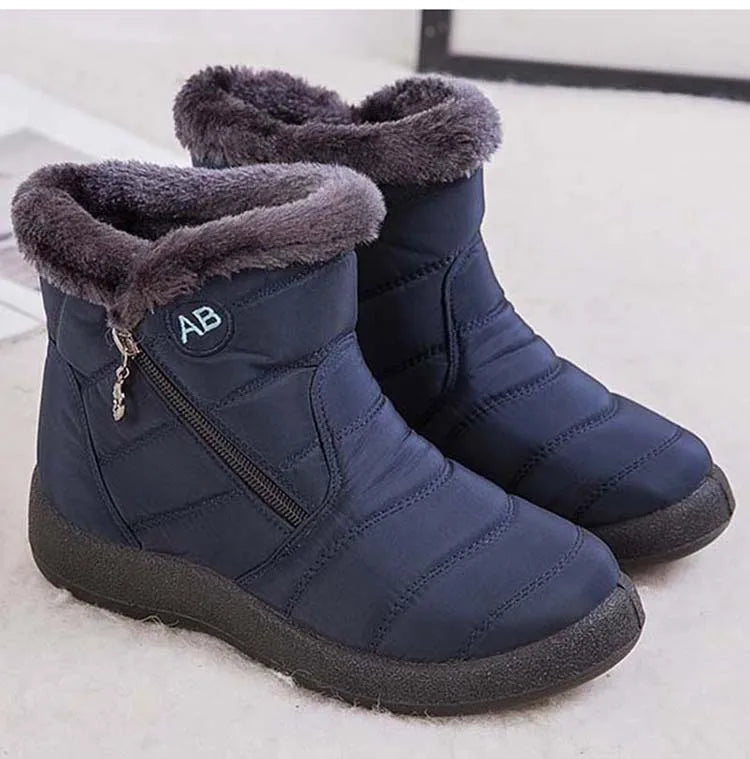 Snow Women Boots Comfortable Women's Boots Waterproof Women Shoes Zipper Shoes Woman Soft Fur Women's Winter Boots Botas Mujer