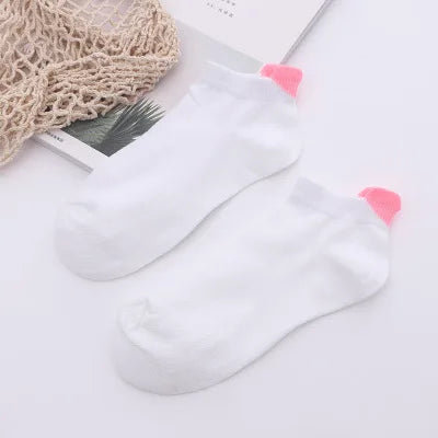 women socks spring summer new arrival korean style love heart ankle love concise style  kawaii white short socks