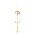 Crystal Wind Chime Sun Light Catcher Pendant Diamond Prisms Sun Moon Ornaments Window Hanging Windchime Home Garden Decor