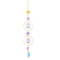 Crystal Wind Chime Sun Light Catcher Pendant Diamond Prisms Sun Moon Ornaments Window Hanging Windchime Home Garden Decor