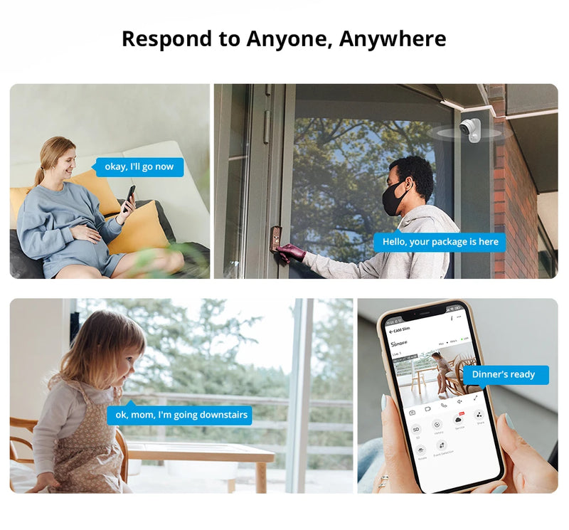 SONOFF CAM Slim WiFi Câmera de segurança inteligente 1080P HD Alarme de movimento Áudio bidirecional Linkage de cena via Alexa Google Home eWeLink APP