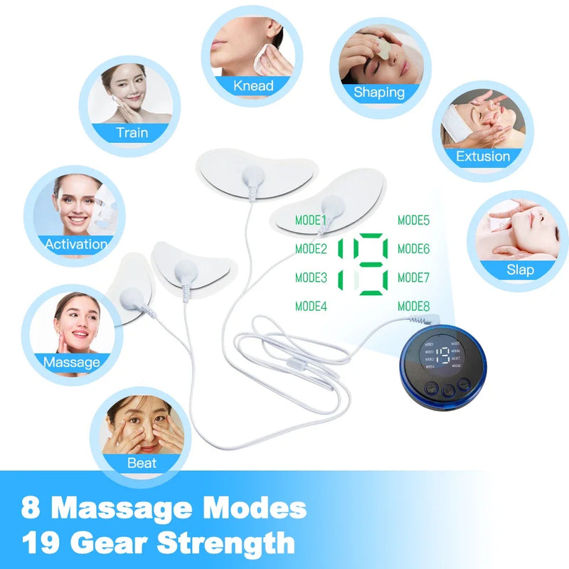 Muscle Stimulator Facial Lifting Eye EMS Facial Massager Current Beauty Devic Neck Face Lift Skin Tightening Anti-Wrinkle