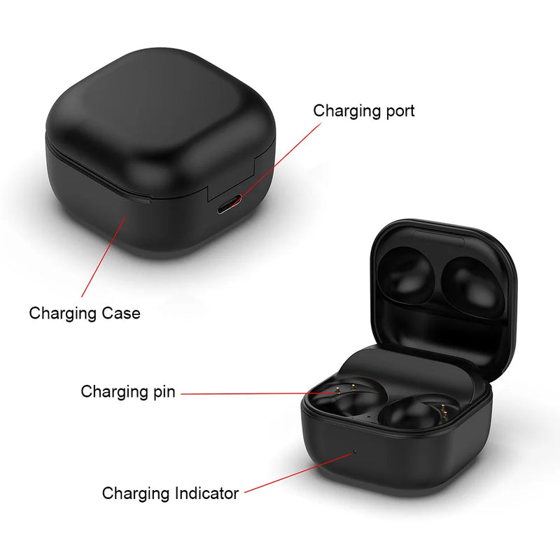 Para Samsung Galaxy Buds2 Pro Fone de ouvido Carregador Case Substituição Caixa de carregamento sem fio ﻿600mAh Porta USB Estação de carregamento Caixa