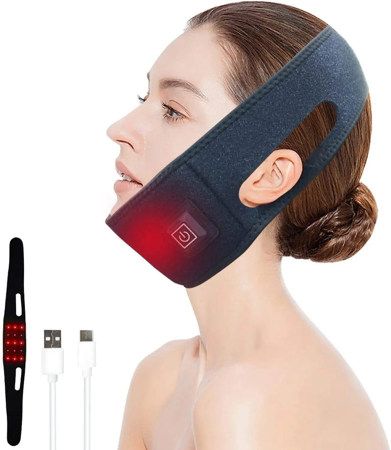 Red light therapy Infrared Therapy Home Use Neck Belt Wearable Laser Lipo Belt Therapy Neck Pain Relief Wrap for Chin Neck