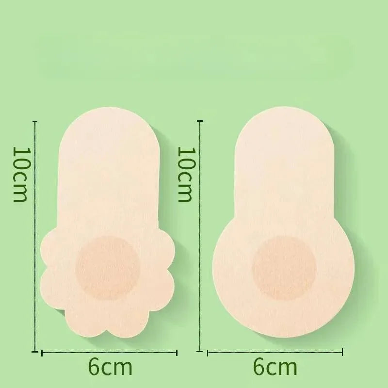 10pcs Women's Invisible Breast Lift Up Tape Overlays on Bra Nipple Stickers Chest Stickers Adhesive Nipple Covers Accessories