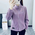 Plus Size Autumn Winter Polar Fleece Warm Coat Women Sweatshirt Outdoor Sports Casual Zipper Cardigan Jacket Top Slim Teenagers