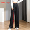 Women'S Loose Spring Summer 2024 New High Waist Wide Legs Slim Casual Trousers Korean Fashion Trend Female Suit Straight Pants