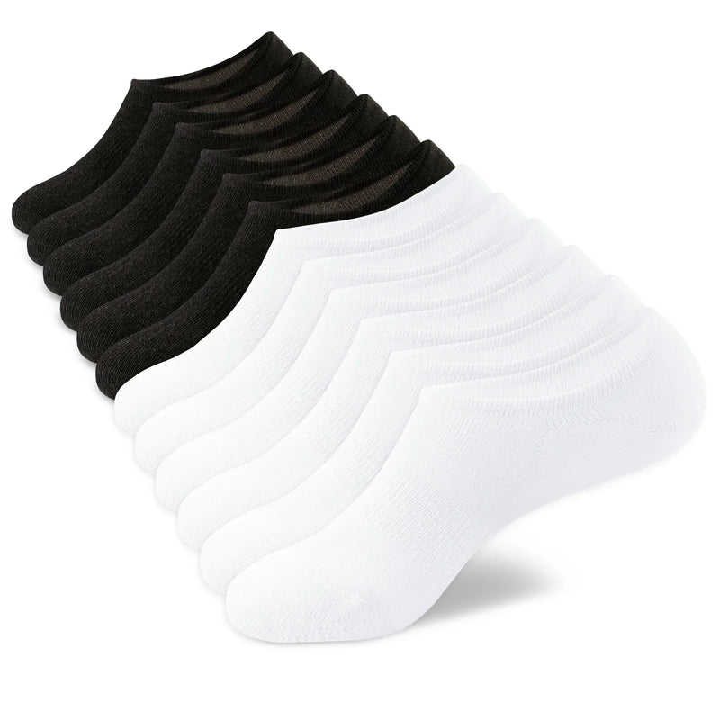 6 Pairs No Show Socks Womens and Mens Low Cut Ankle Short Running Novelty Casual Cotton Invisible Liner Socks With No-Slip Grip