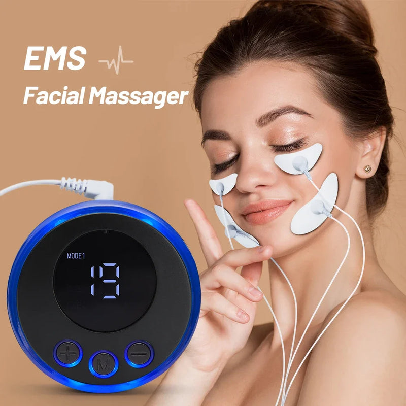 Muscle Stimulator Facial Lifting Eye EMS Facial Massager Current Beauty Devic Neck Face Lift Skin Tightening Anti-Wrinkle