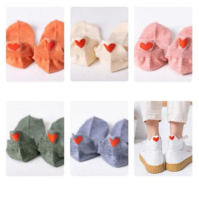 5 pack lot set pair ankle short cotton Women socks summer Korean style daisy Kawaii beautiful happy heelpiece fashion socks